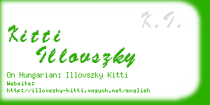 kitti illovszky business card